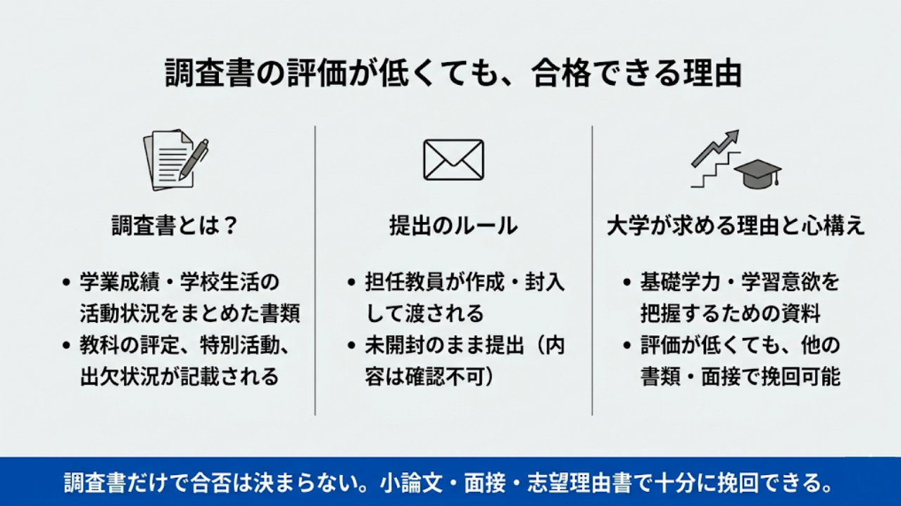 総合型選抜（旧AO入試）の調査書とは？