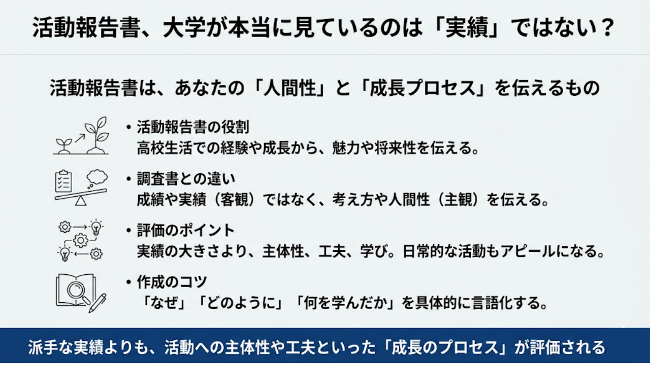 総合型選抜(旧AO入試)の活動報告書とは?