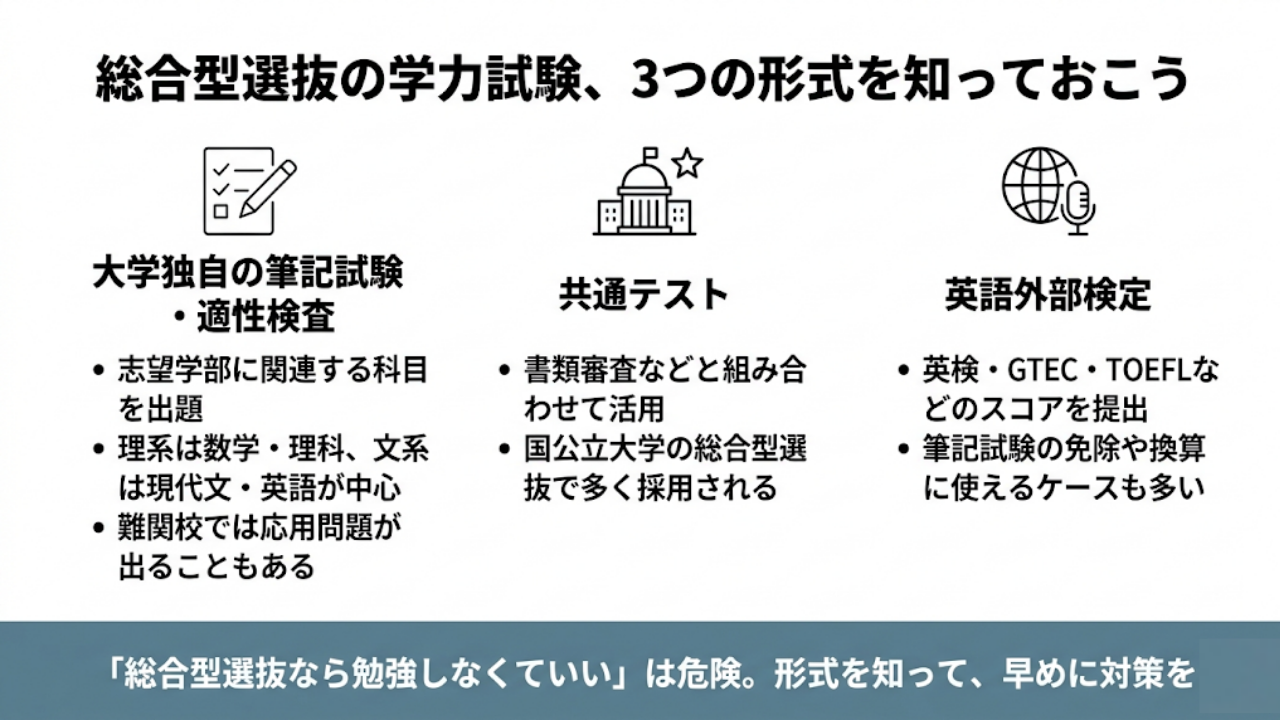 総合型選抜(旧AO入試)の学力試験とは?
