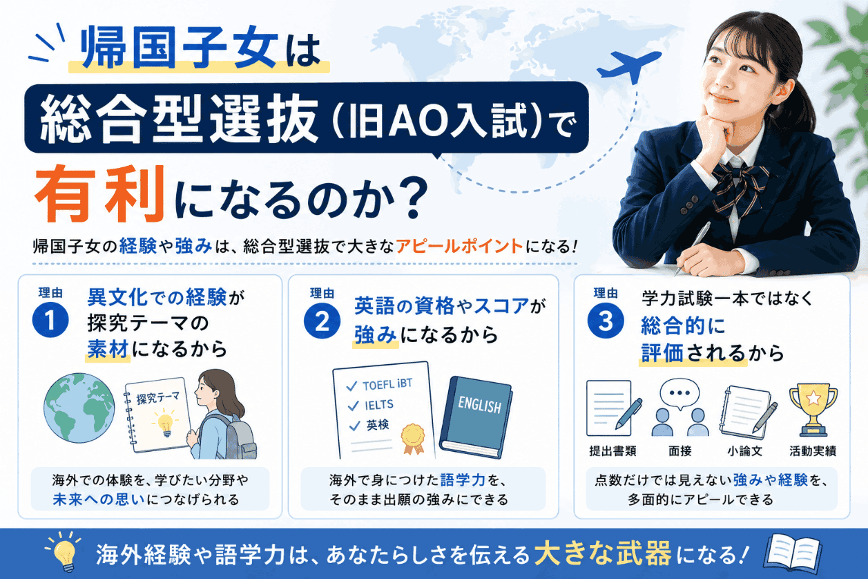 帰国子女は総合型選抜（旧AO入試）で有利になるのか