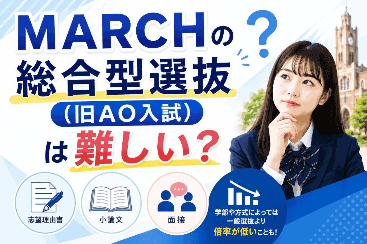 MARCHの総合型選抜(旧AO入試)は難しい?