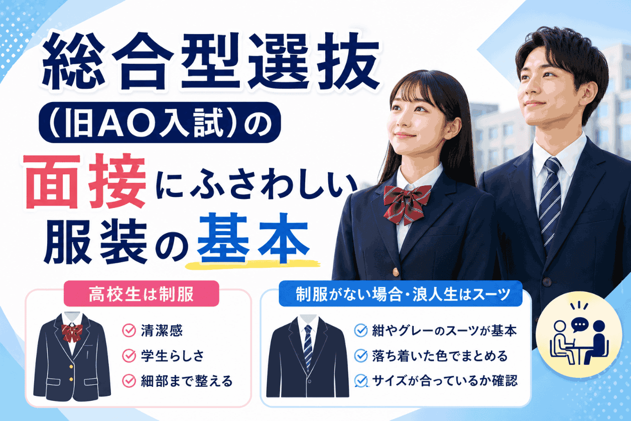 総合型選抜（旧AO入試）の面接にふさわしい服装の基本