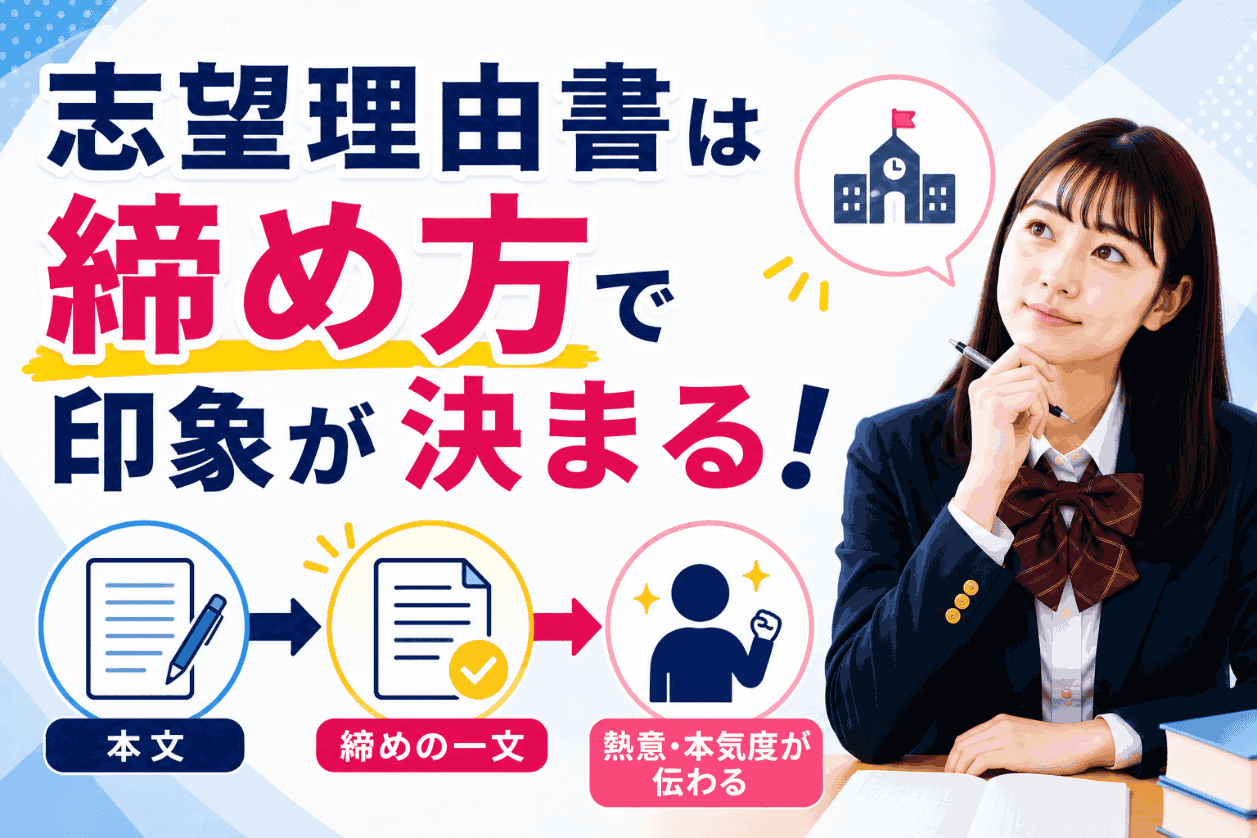 志望理由書は締め方で印象が決まる