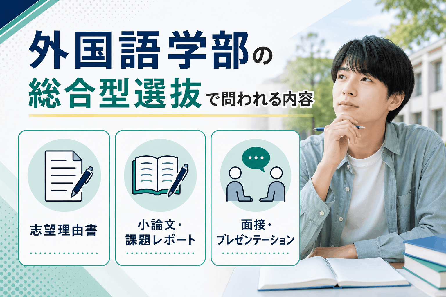 外国語学部の総合型選抜で問われる内容