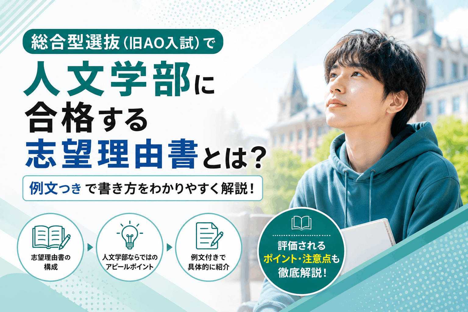 総合型抜（旧AO入試）で人文学部に合格する志望理由書とは？例文つきで紹介