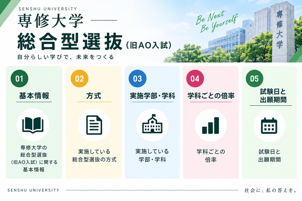 専修大学の総合型選抜(旧AO入試)の基本情報
