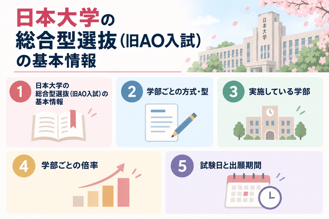 日本大学の総合型選抜（旧AO入試）の基本情報