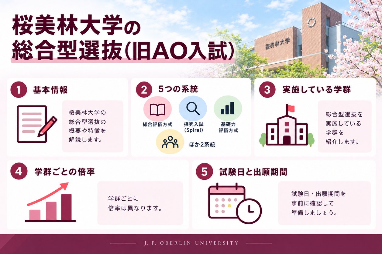 桜美林大学の総合型選抜(旧AO入試)の基本情報