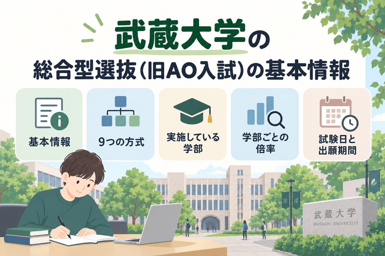 武蔵大学の総合型選抜（旧AO入試）の基本情報