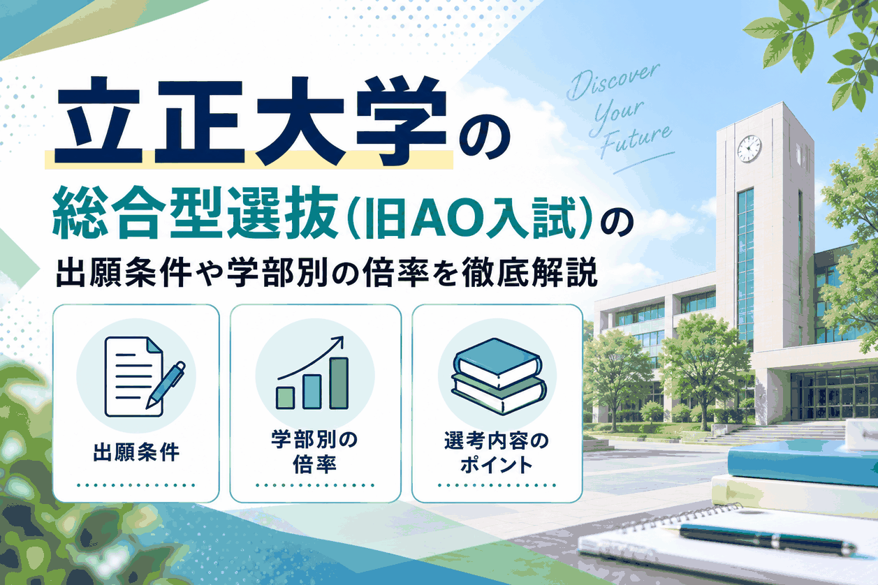 立正大学の総合型選抜（旧AO入試）の出願条件や学部別の倍率を徹底解説
