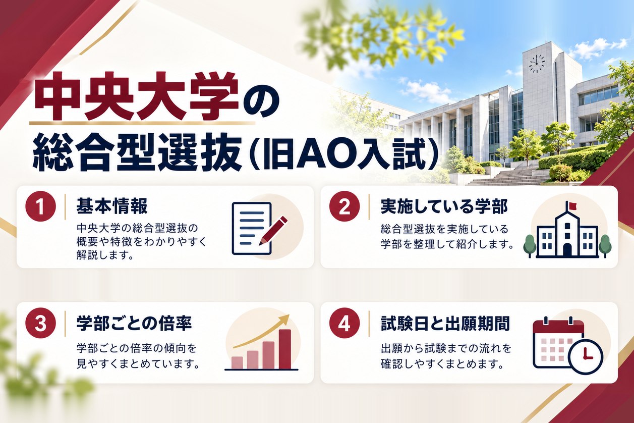 中央大学の総合型選抜（旧AO入試）の基本情報