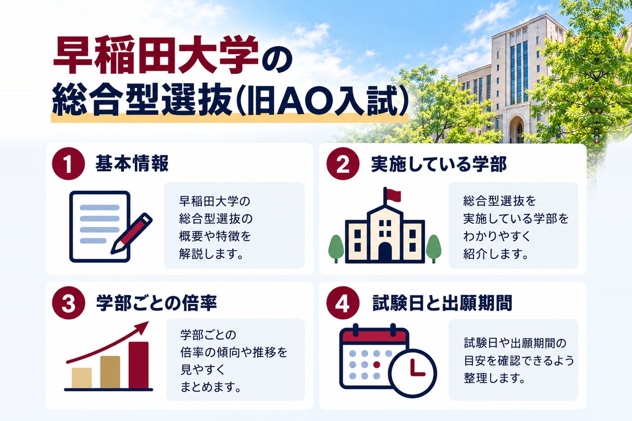 早稲田大学の総合型選抜（旧AO入試）の基本情報