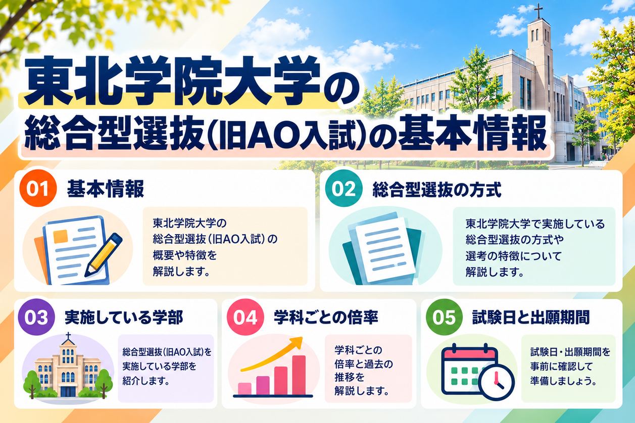 東北学院大学の総合型選抜(旧AO入試)の基本情報