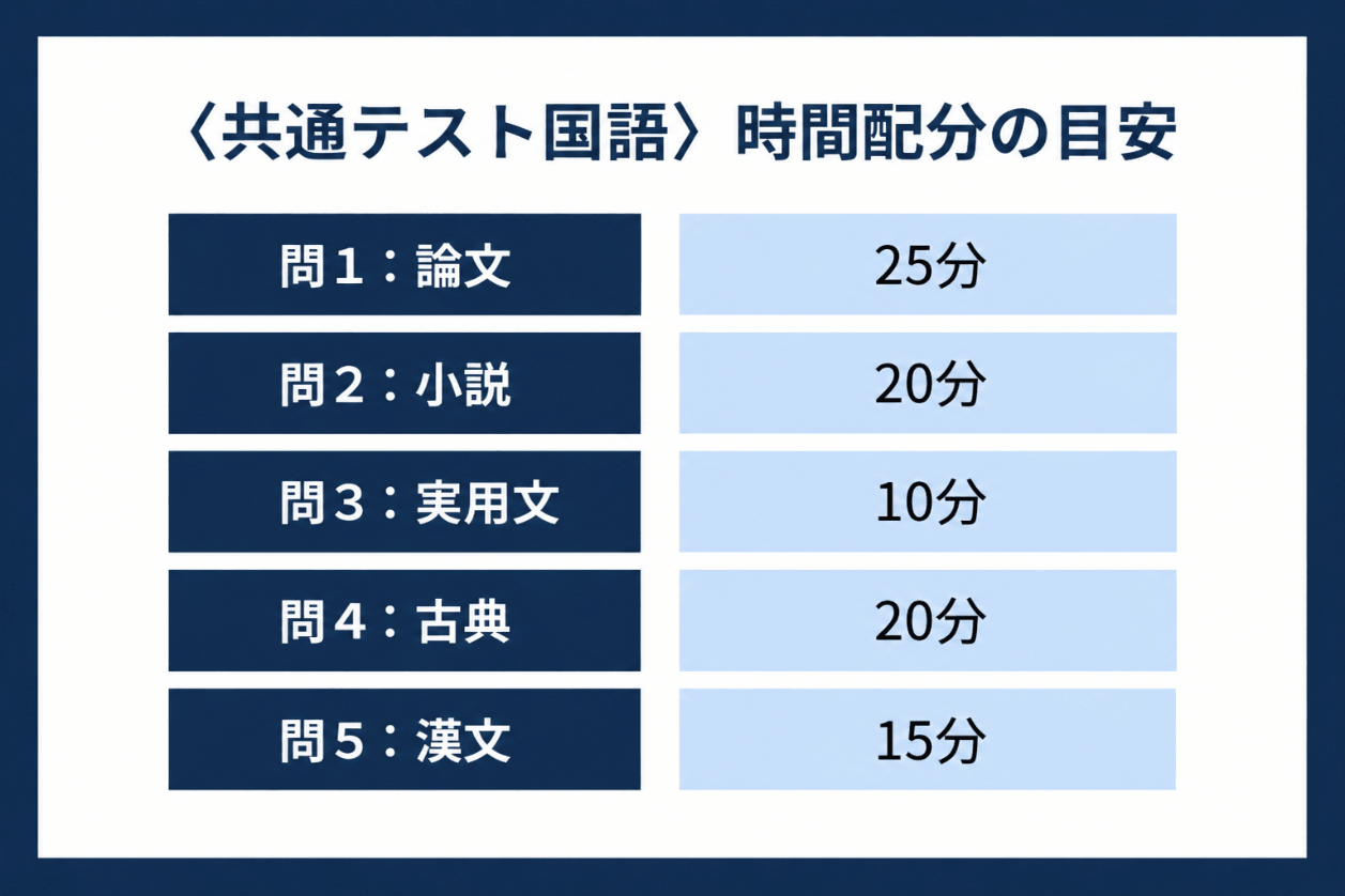 共通テスト 国語 時間配分