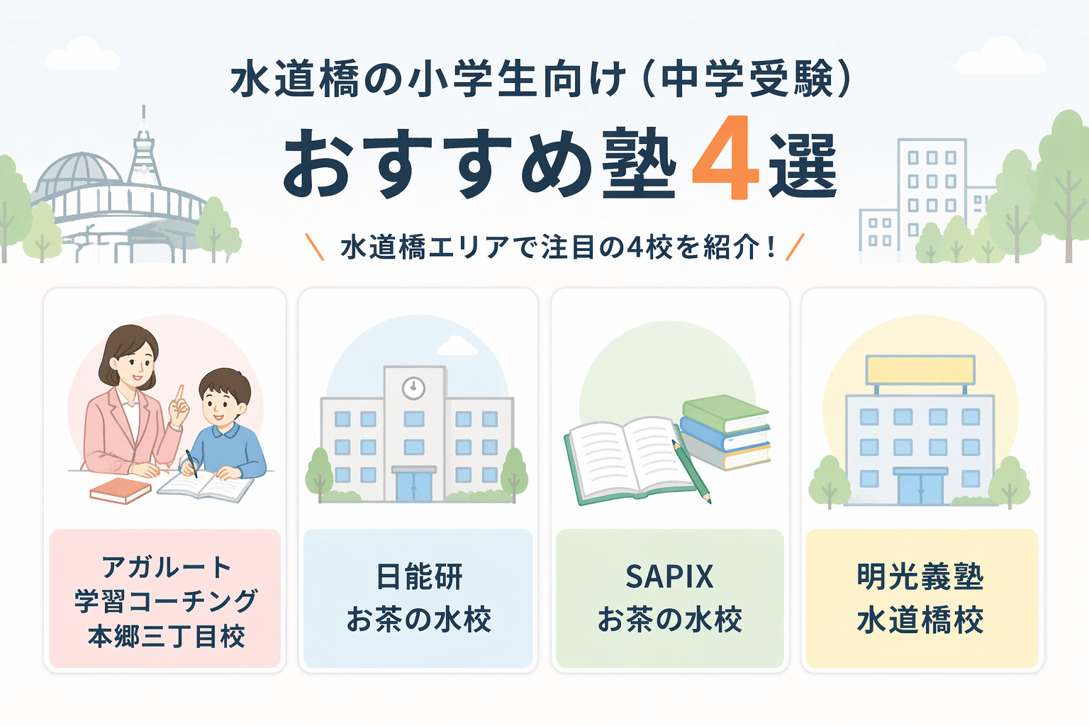 水道橋の小学生向け（中学受験）おすすめ塾4選