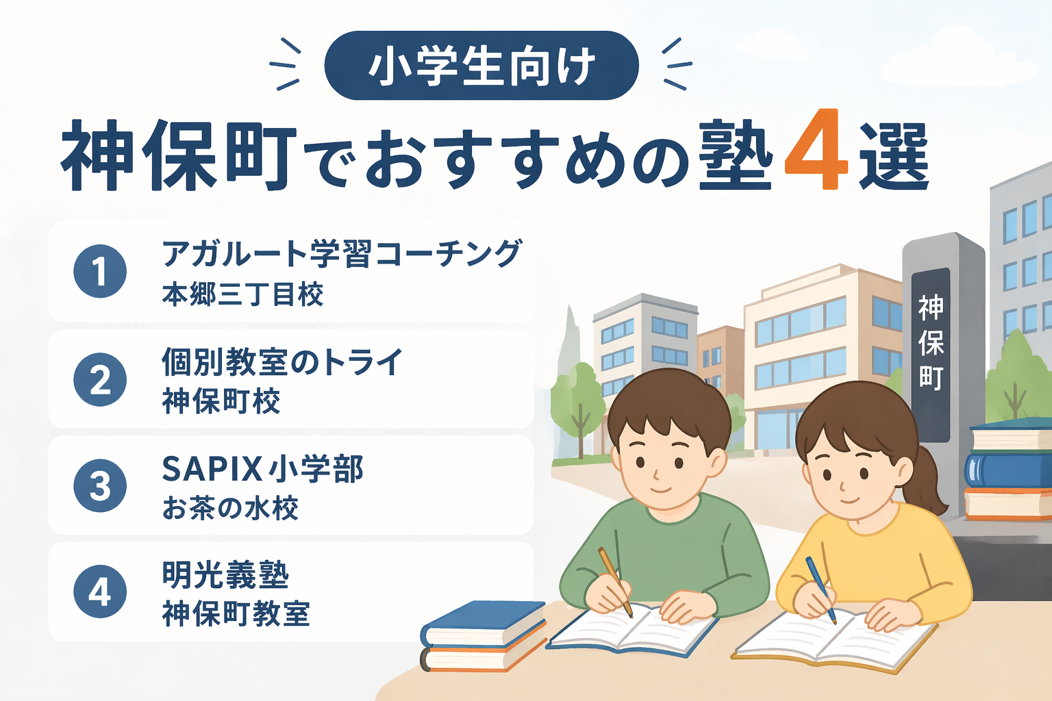 【小学生向け】神保町でおすすめの塾4選