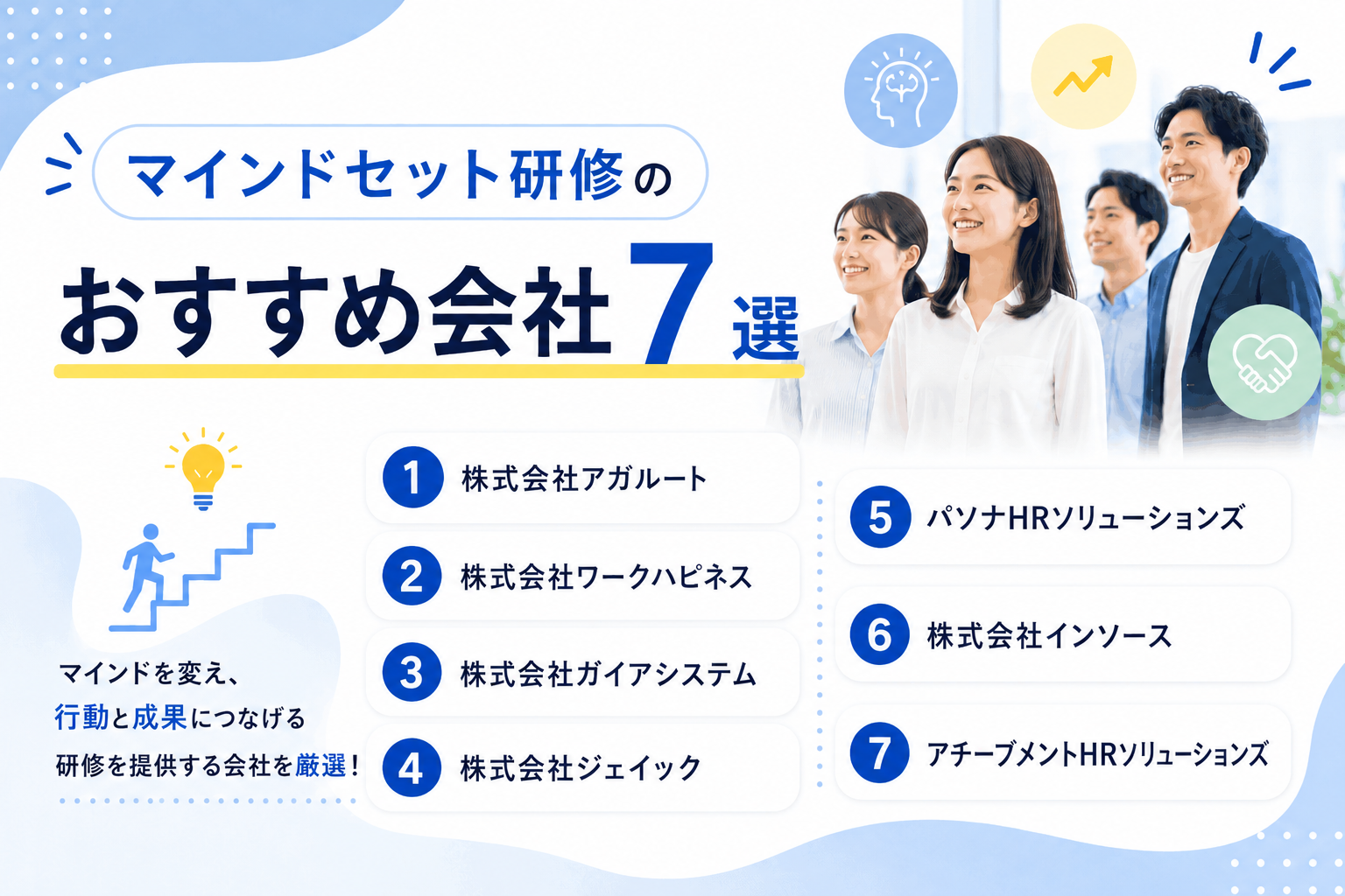 マインドセット研修のおすすめ会社7選