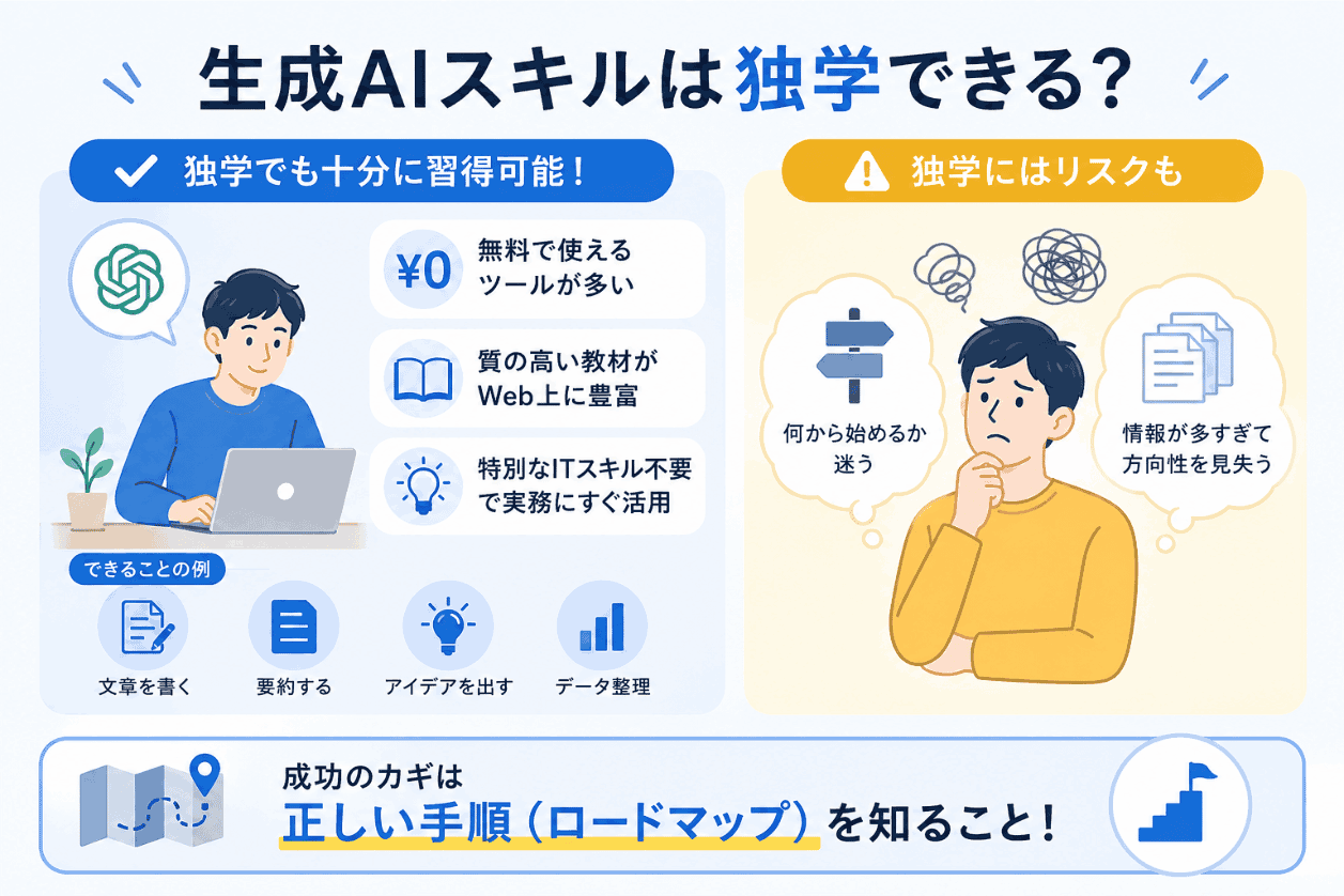 生成AIスキルは独学できる?