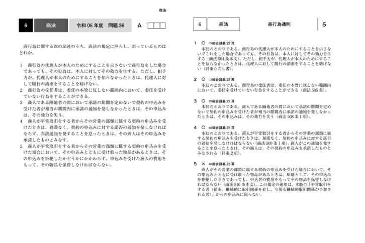 行政書士_短答過去問集04商法 
