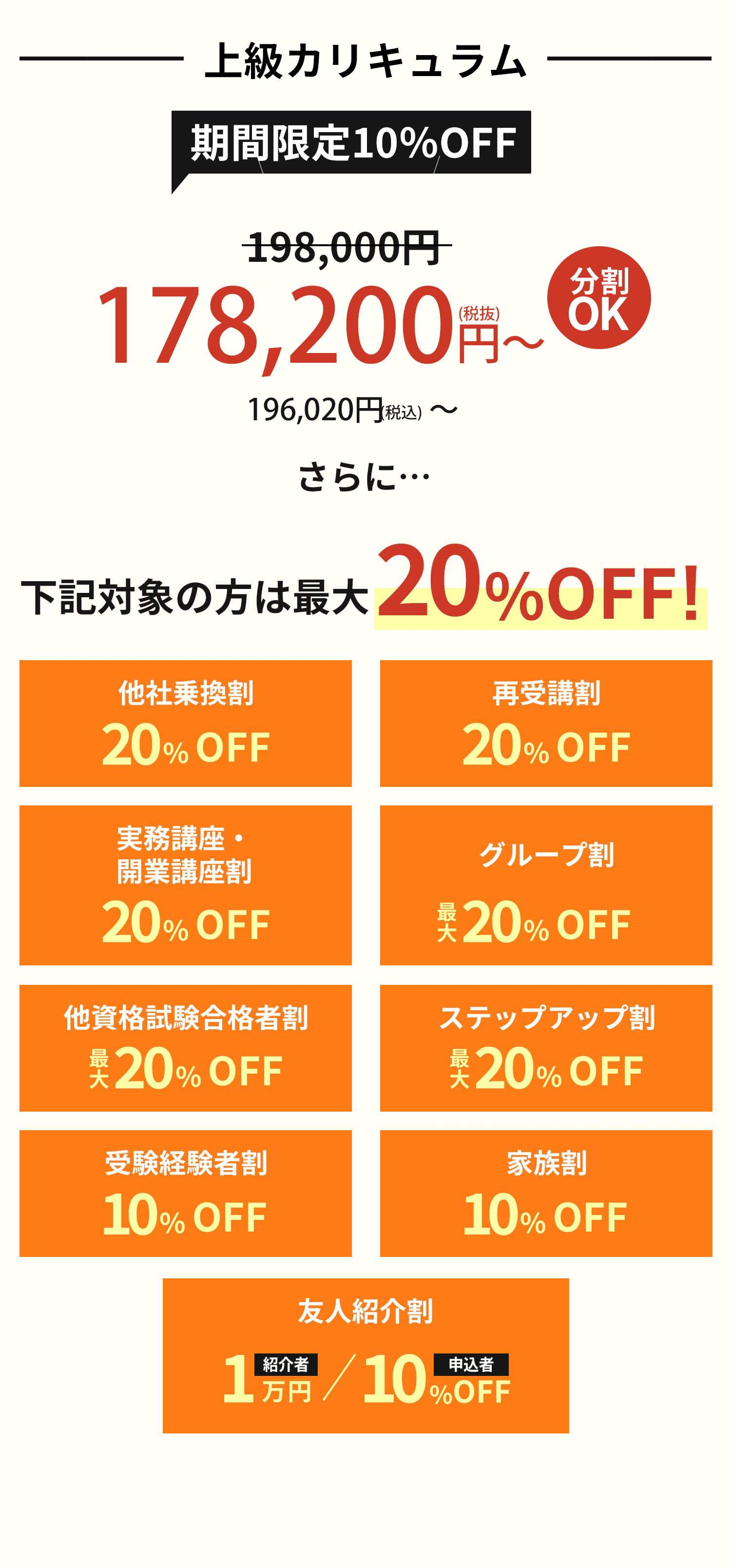 教養型対策カリキュラム（大卒）期間限定20％OFF 94,400円（税込）〜