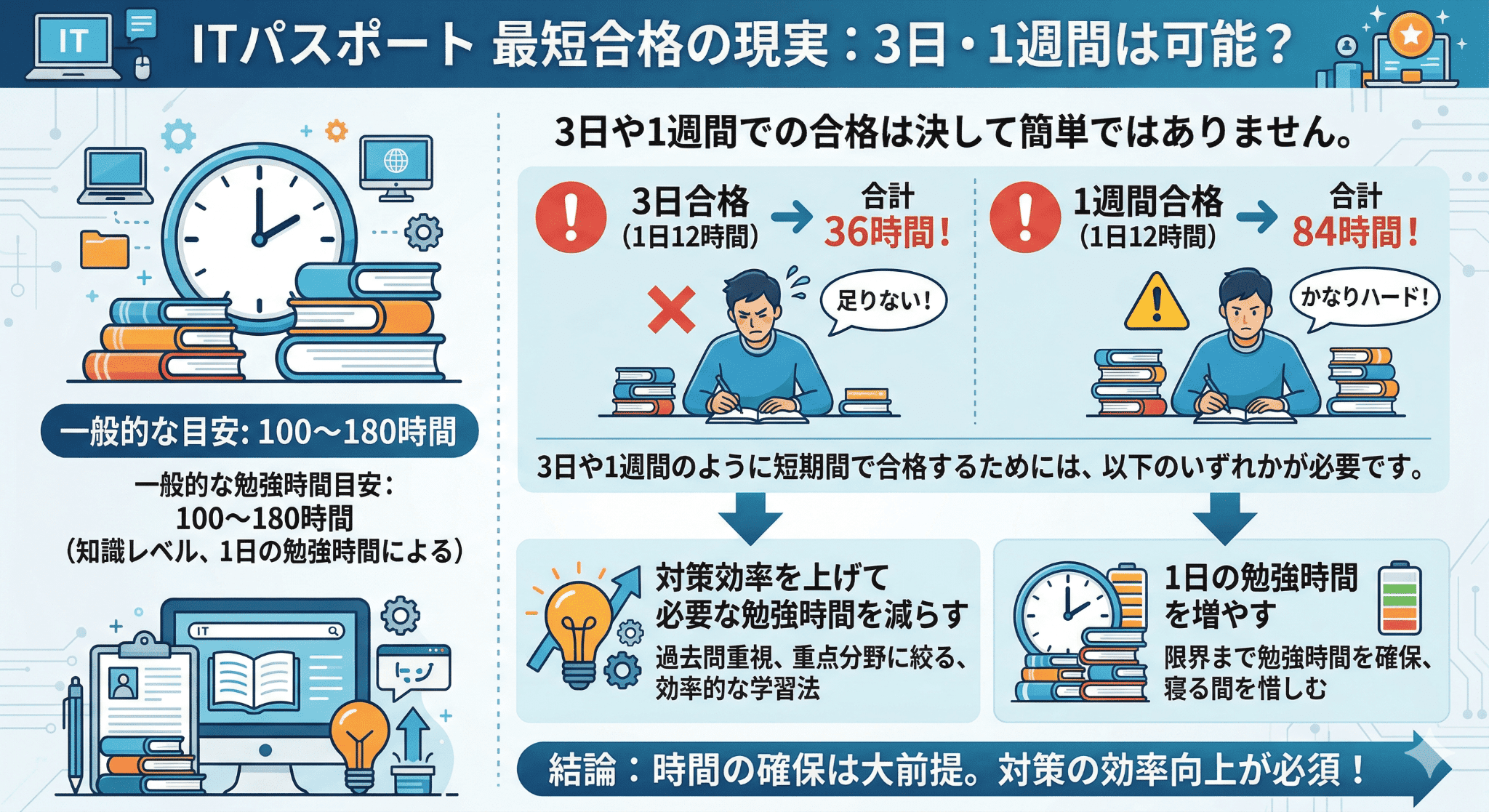 ITパスポートに3日や1週間で合格するためのロードマップ