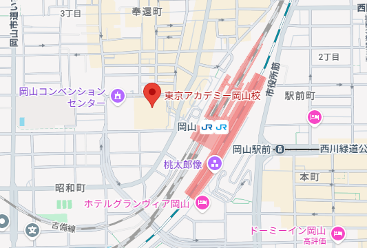 東京アカデミー岡山校の地図