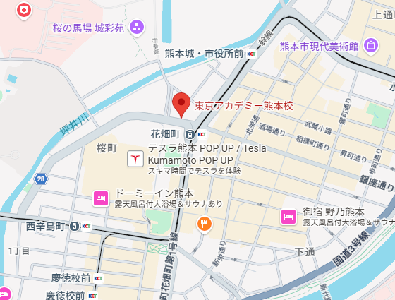 東京アカデミー 熊本校の地図