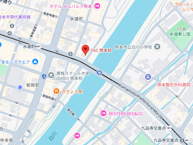 資格の学校TAC 熊本校の地図