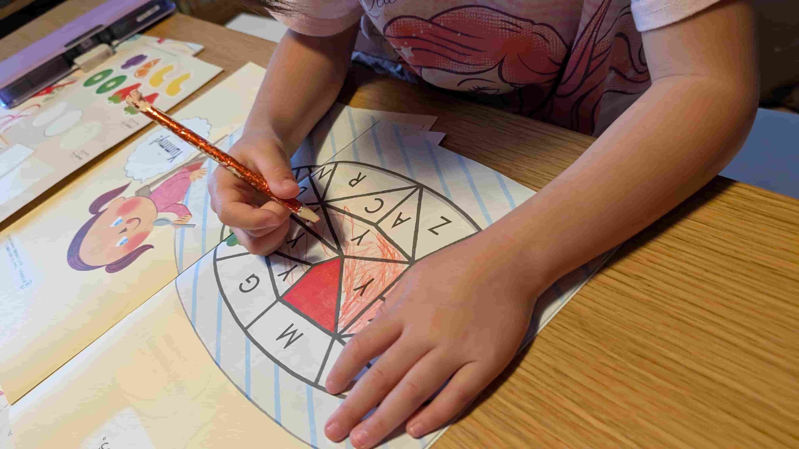 こどもちゃれんじのテキストで英語を学習中