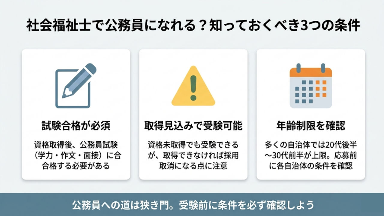 社会福祉士として公務員になるのは難しい？