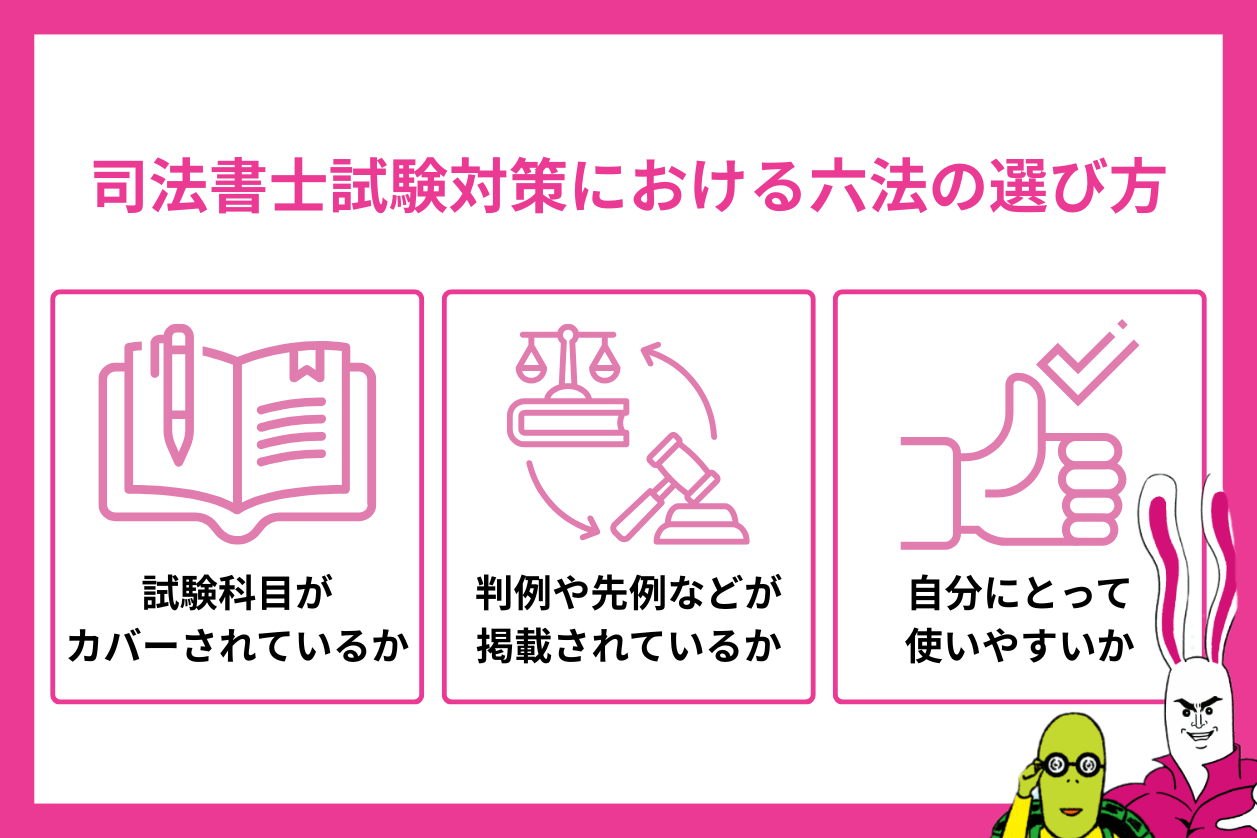 司法書士試験対策における六法の選び方