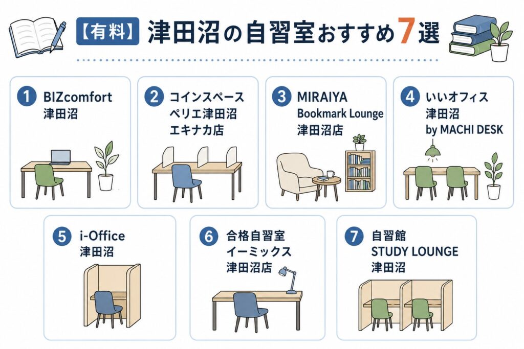 【有料】津田沼の自習室おすすめ7選