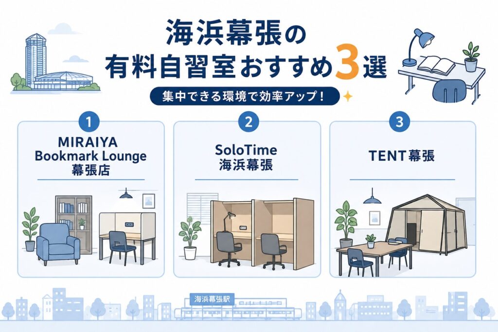海浜幕張の有料自習室おすすめ3選