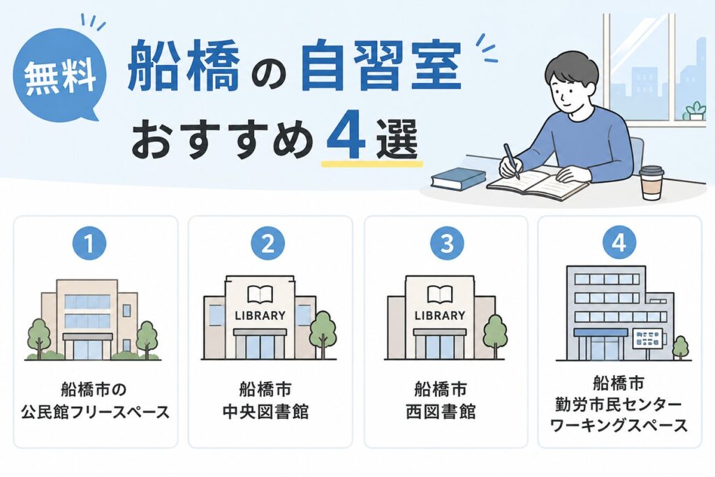 【無料】船橋の自習室おすすめ4選