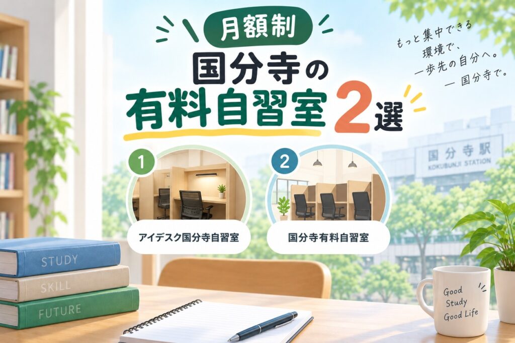 【月額制】国分寺の有料自習室2選