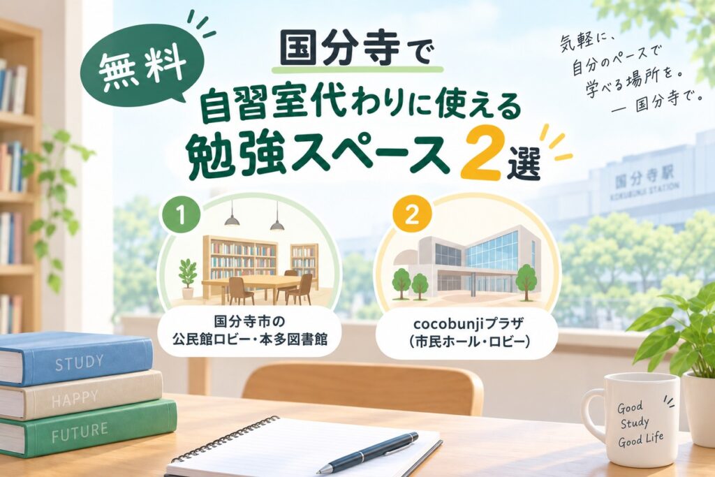 国分寺で自習室代わりに使える勉強スペース2選