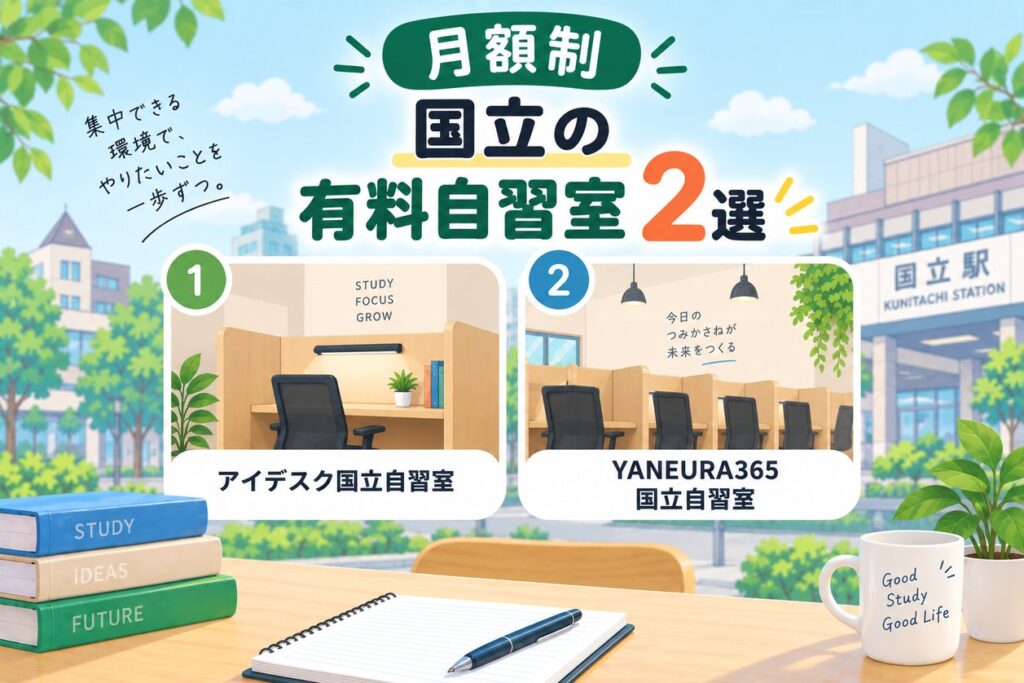 【月額制】国立の有料自習室2選