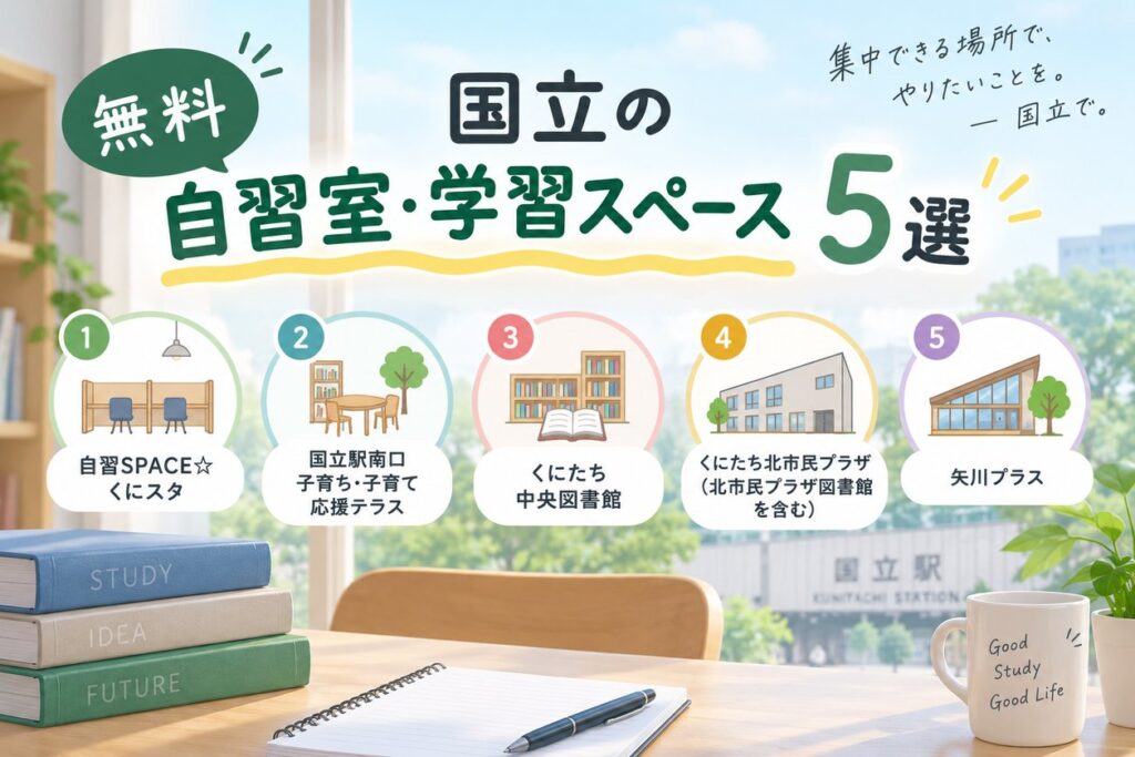 国立の自習室・学習スペース5選