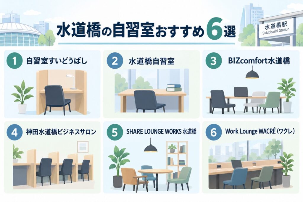 水道橋の自習室おすすめ6選