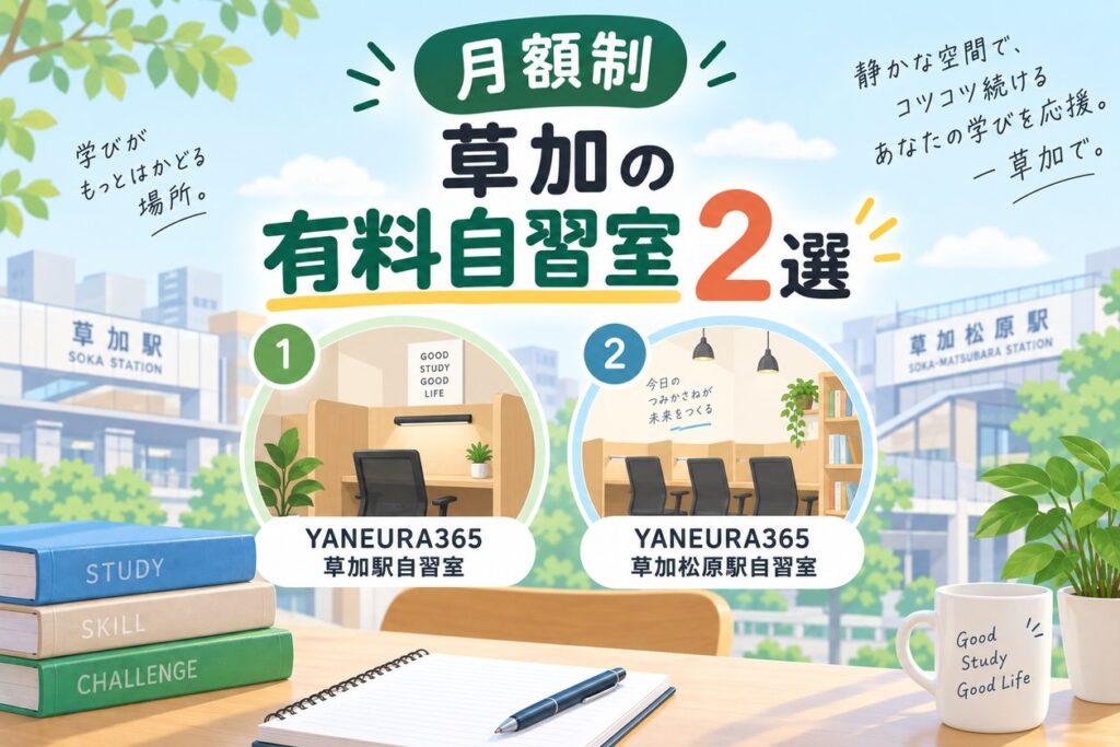 【月額制】草加の有料自習室2選