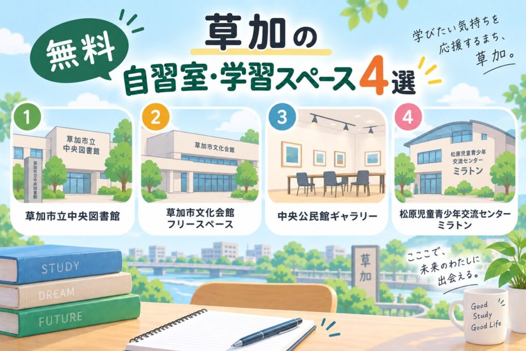 草加の自習室・学習スペース4選