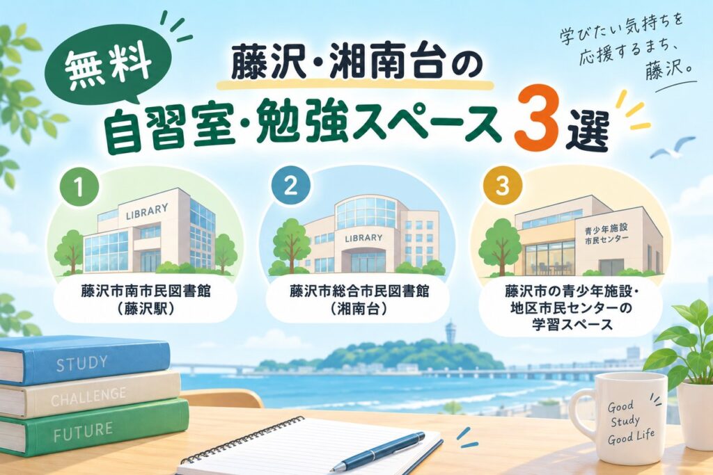 【無料】藤沢・湘南台の自習室・勉強スペース3選