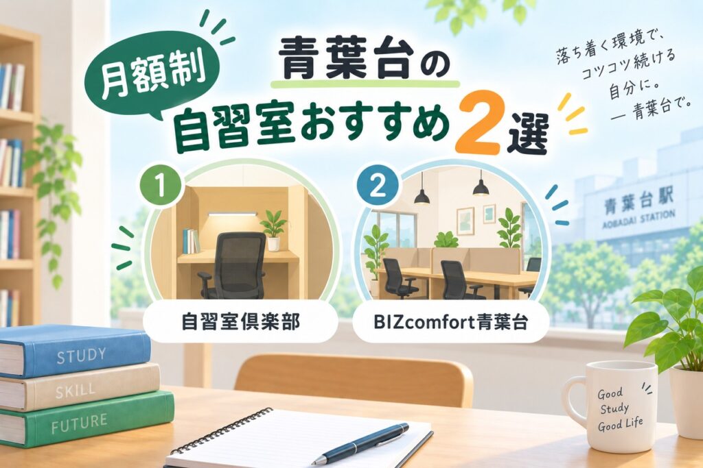 【月額制】青葉台の自習室おすすめ2選