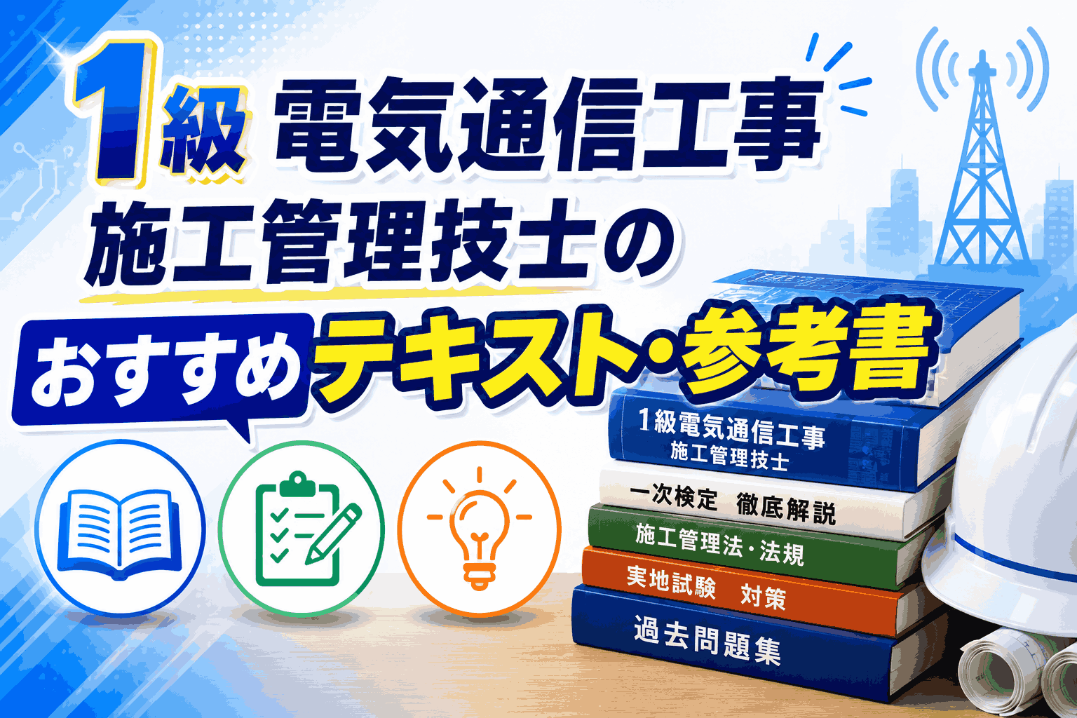 1級電気通信工事施工管理技士のおすすめテキスト・参考書【2026年最新